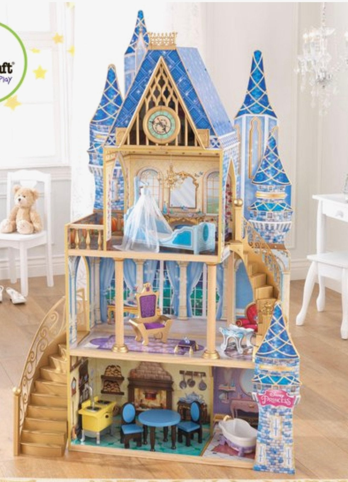 Kidskraft Disney Princess Assepoester koninklijk droompoppen, Ophalen, Gebruikt, Poppenhuis