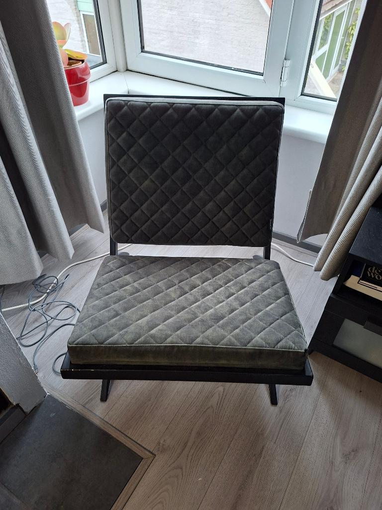 luie groene stoel, Huis en Inrichting, Stoelen, Ophalen, Gebruikt, Overige kleuren, Stof