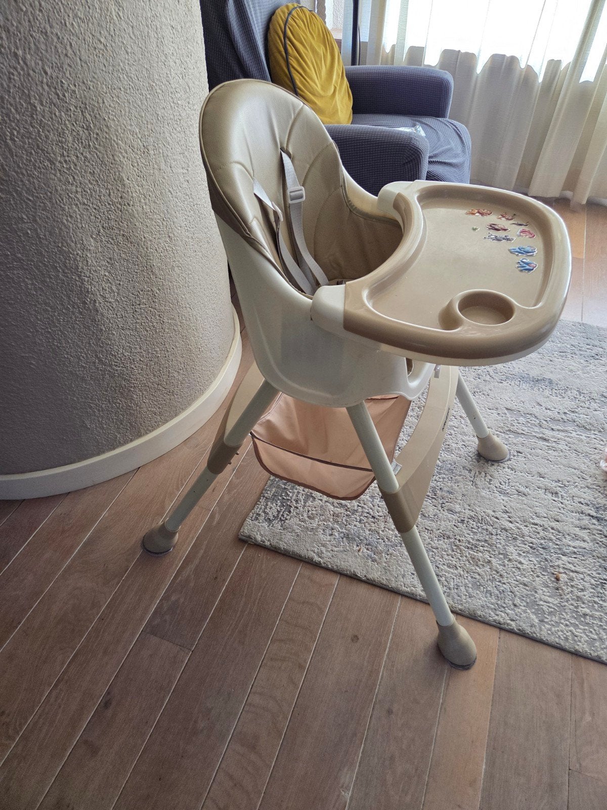Kruzzel kinderstoel met afneembaar eetblad, Ophalen, Gebruikt, Overige typen, Gordel(s)