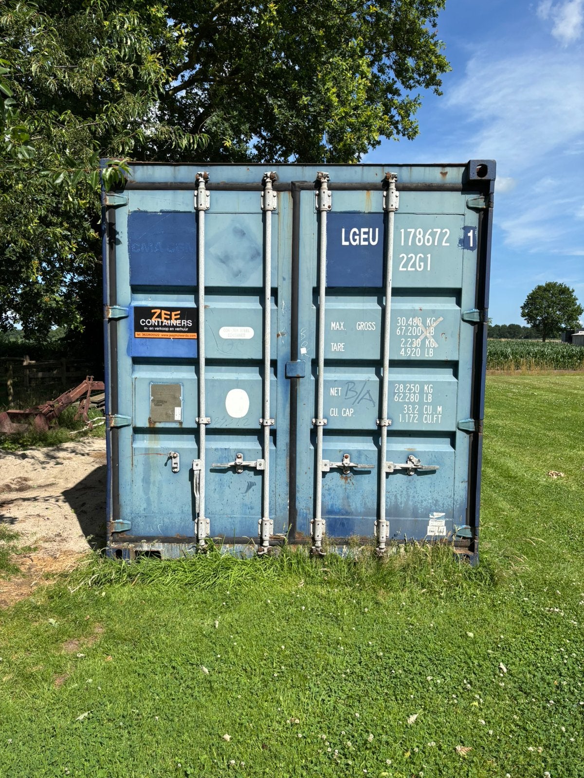 Zeecontainer 20ft, Ophalen