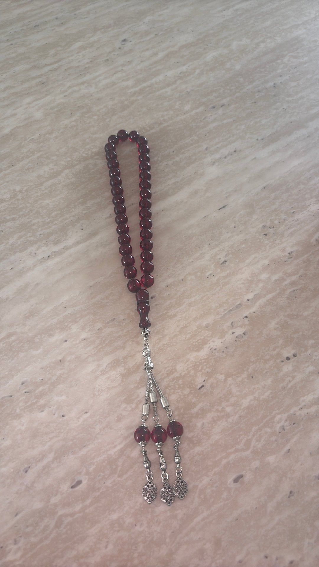 Cherry kleur Vuur Amber Tasbeeh, Ophalen of Verzenden