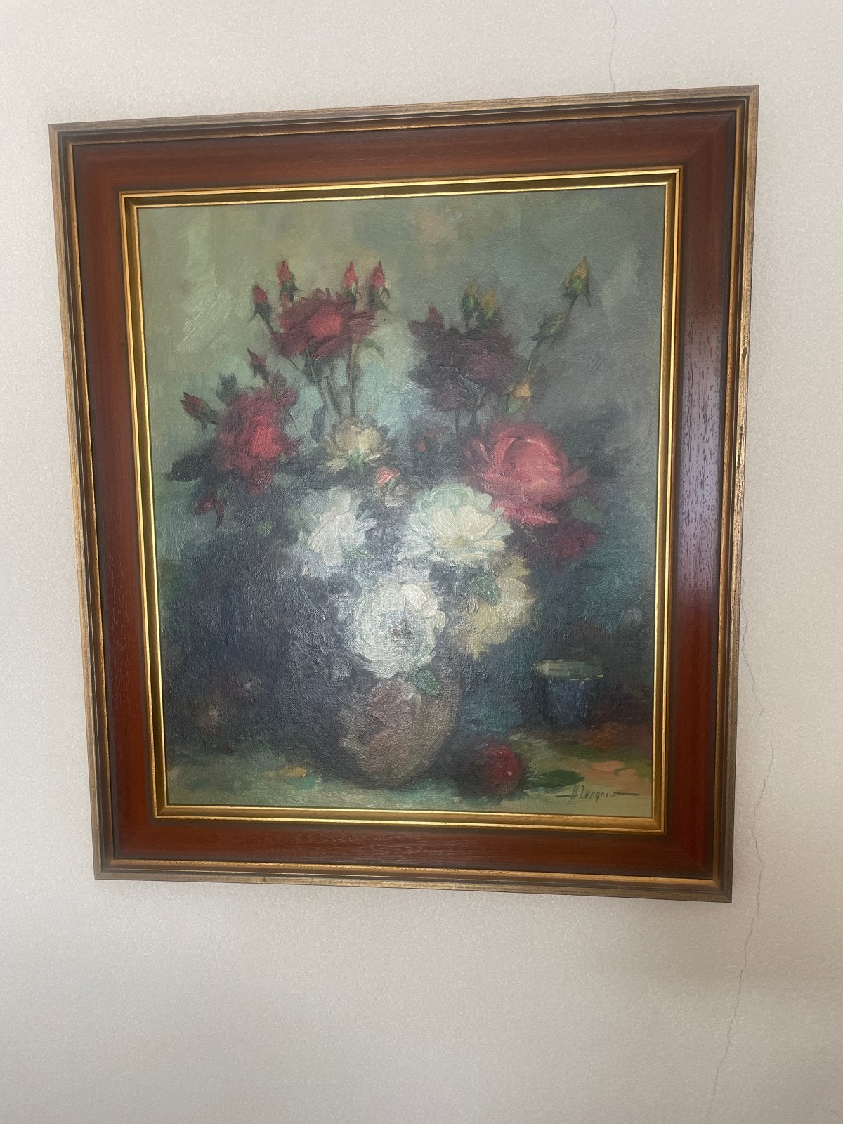 Schilderij van Zeegers: Prachtige bloemen in vaas, Antiek en Kunst, Doek, Gesigneerd, Olieverf, Klassiek