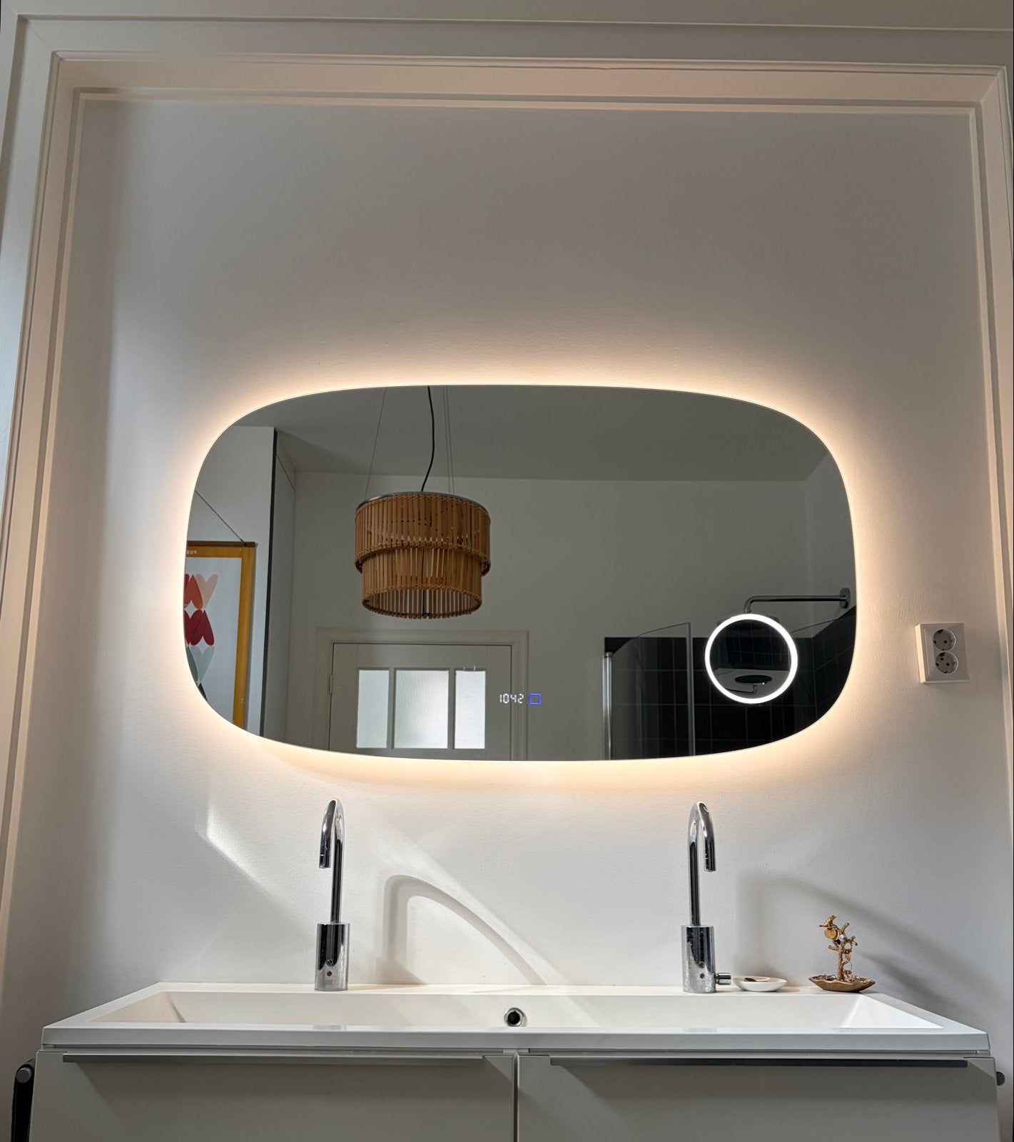 Deens Ovaal Badkamerspiegel 120x70 cm NIEUW, Huis en Inrichting, Woonaccessoires | Spiegels, Ophalen, Nieuw, 100 tot 125 cm, Minder dan 100 cm