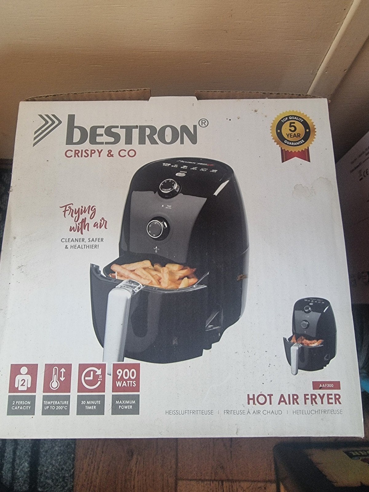 Bestron Crispy & Co AAF300 Heteluchtfriteuse, Ophalen, Nieuw, Airfryer, 750 t/m 999 gram