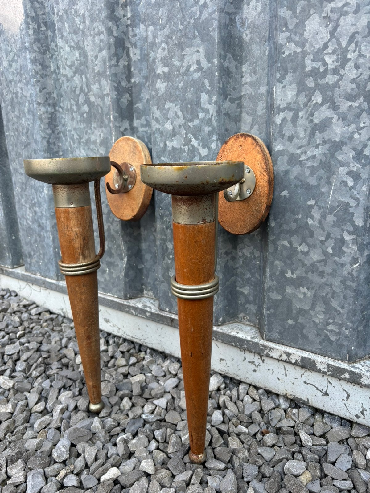 Vintage set fakkels | wandkandelaar / kandelaar, Ophalen of Verzenden