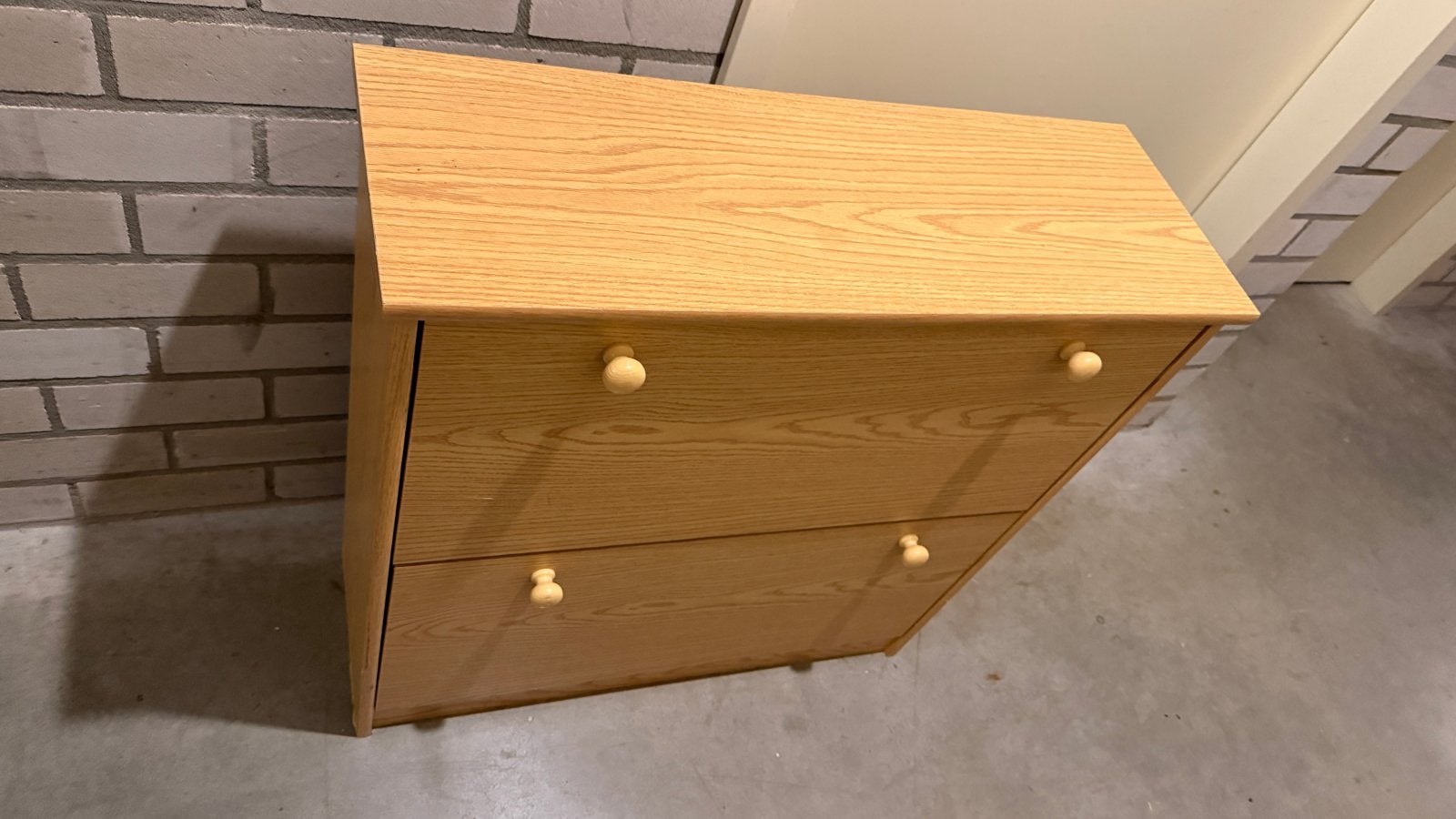 Schoenenkast met 2 lades - Licht hout, Ophalen, Gebruikt