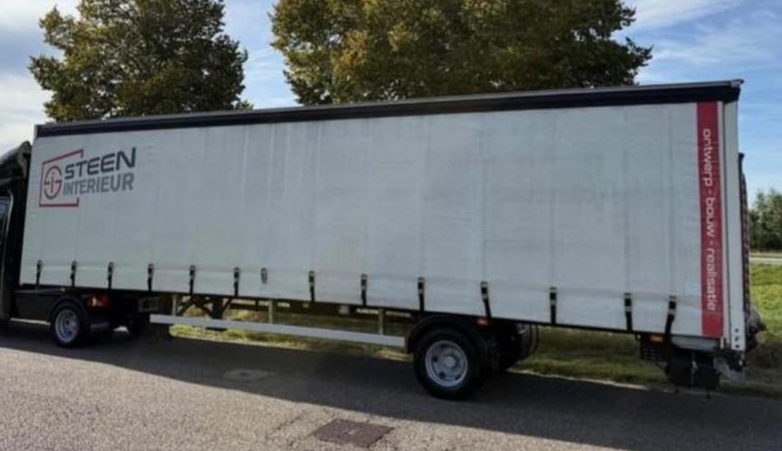 BE Trailer 7 ton schuifzeilen en laadklep, Auto diversen, Aanhangers en Bagagewagens, Ophalen of Verzenden, Gebruikt