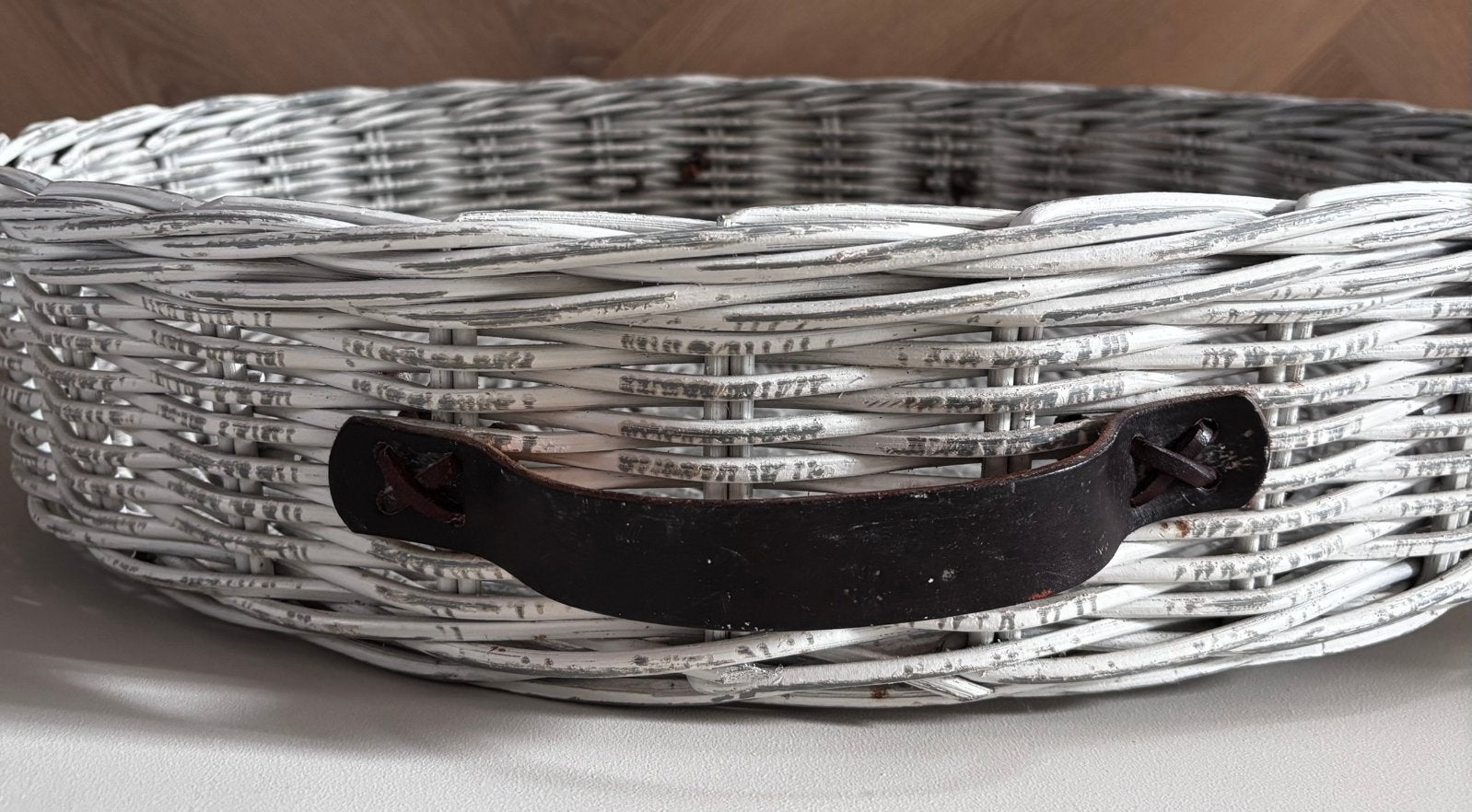 Rotan Lektuurmand / Tijdschriftenhouder, Met handvat, Natuurlijk materiaal, Lectuurbak, Ophalen of Verzenden