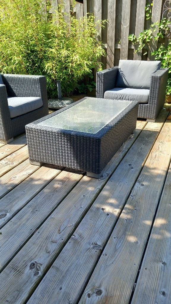 Tuintafel, Ophalen, Gebruikt, Rechthoekig, Wicker