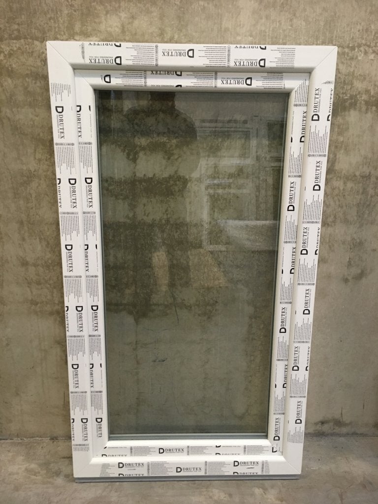Kunststof draaikiep kozijn 80b x 140h cm wit RAL 9016, Kunststof, Raamkozijn, Niet ingevuld, Nieuw