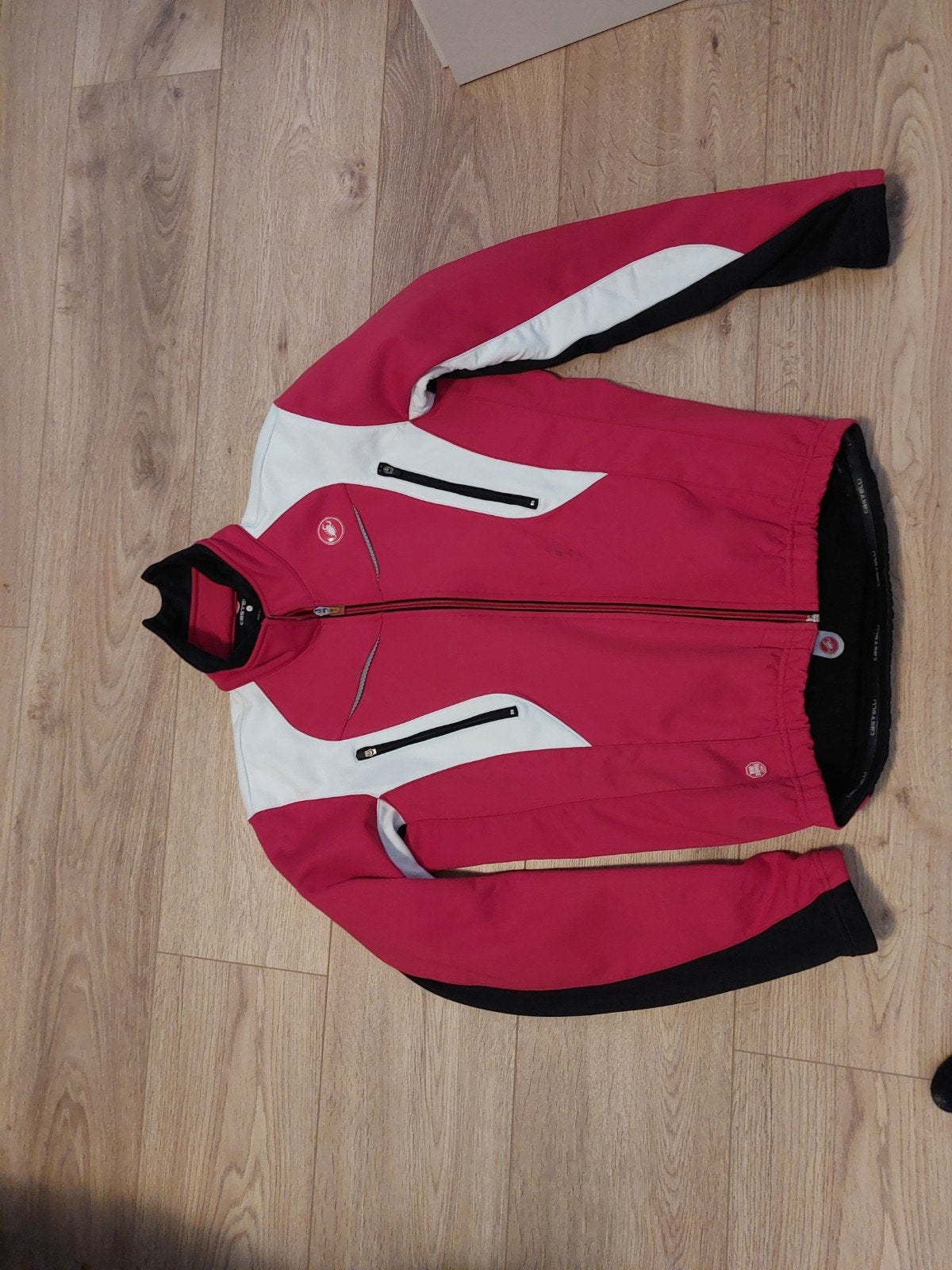 Castelli Fietsjack Maat L - Roze/Zwart/Wit, Maat 42/44 (L), Ophalen of Verzenden, Gedragen, Castelli