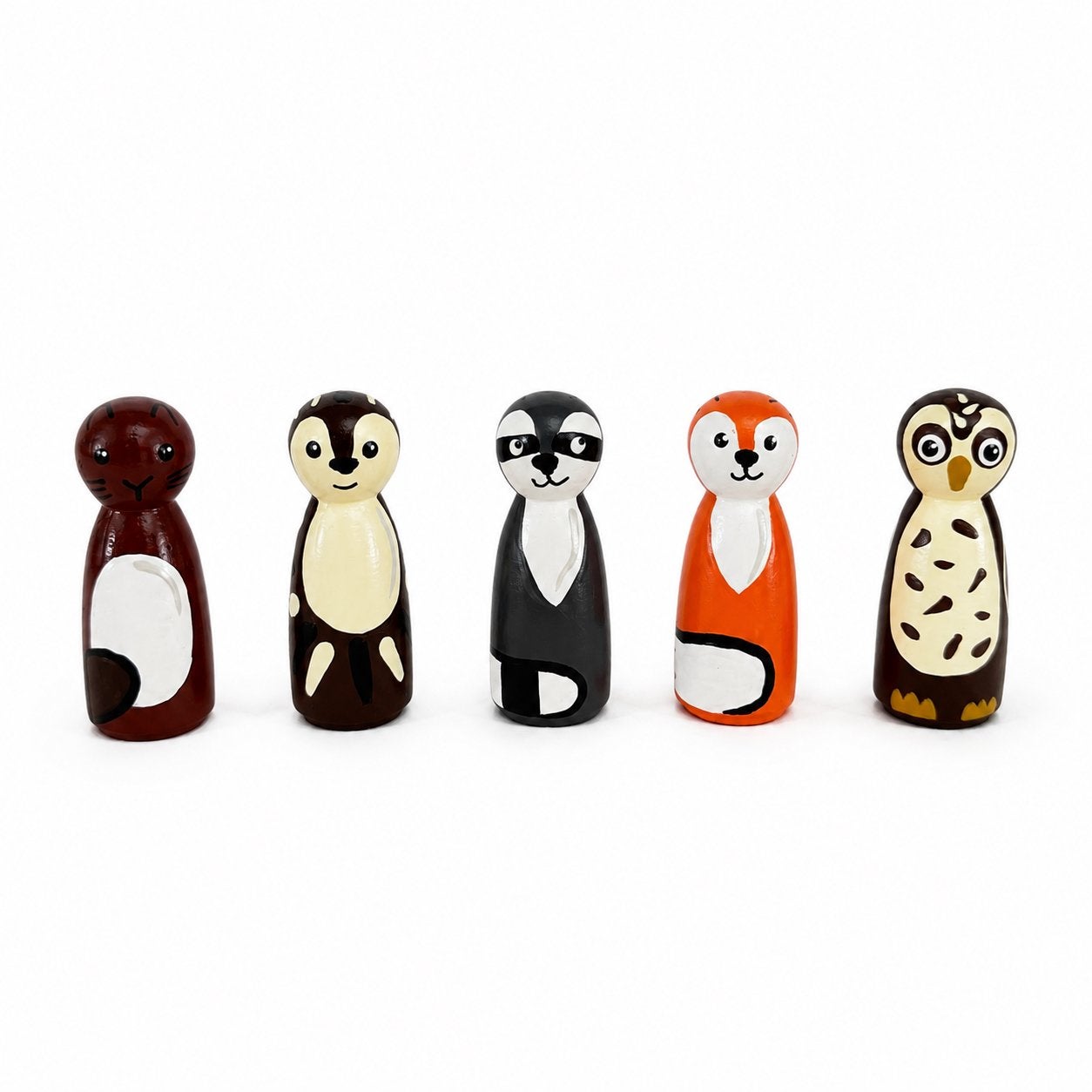 Houten Bosdieren Pegdolls - Set van 5, Kinderen en Baby's, Michelle-eekkie@outlook.com, Overige typen, Nieuw, Ophalen of Verzenden