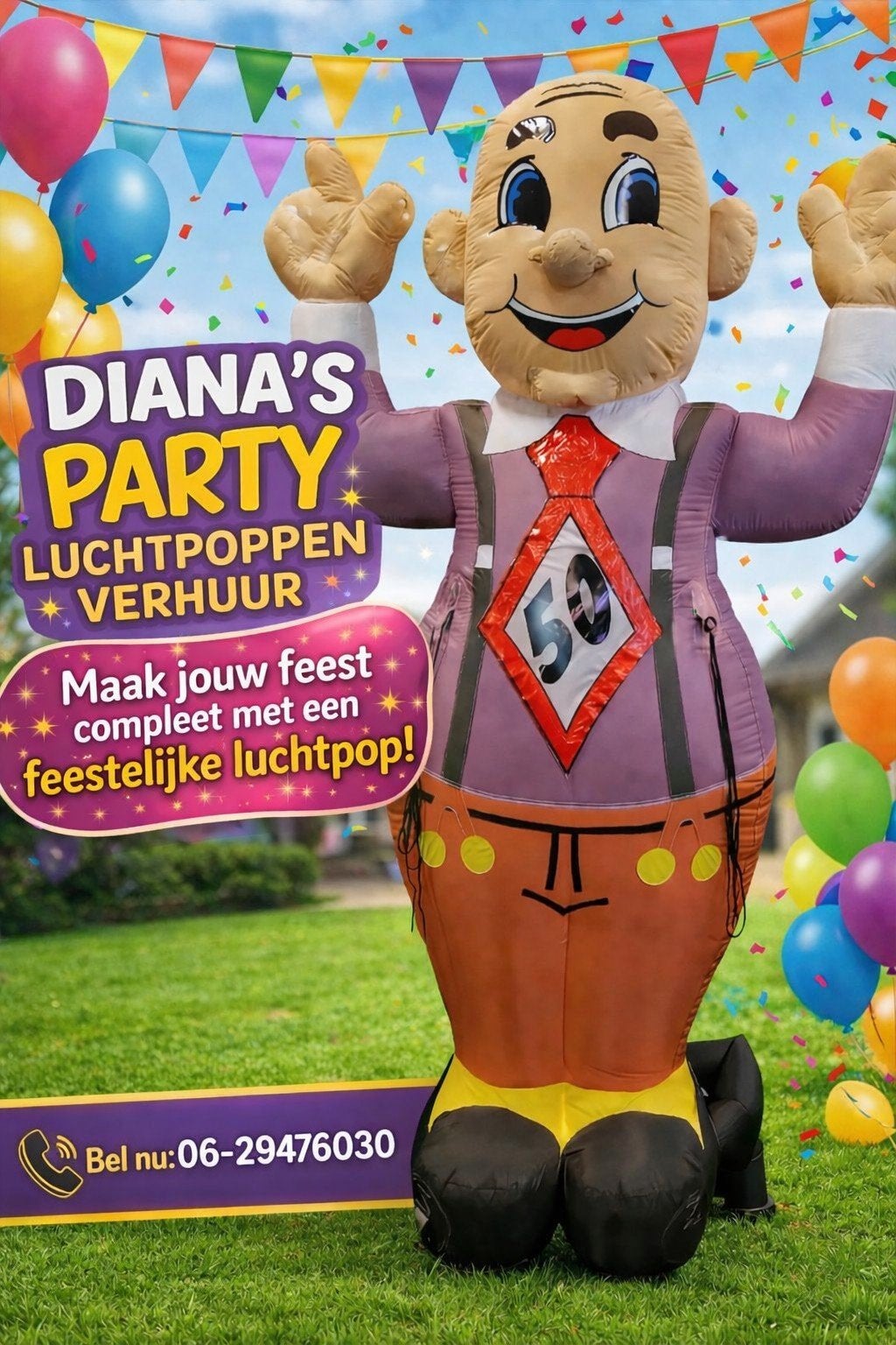Feestende Abraham pop te huur in Leiderdorp, Ophalen, Nieuw, Abraham of Sarah
