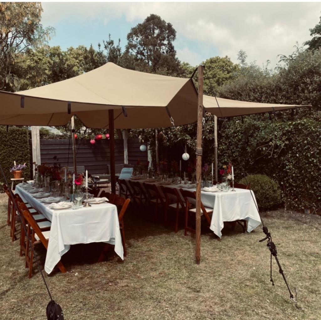 Stretch tent verhuur huur partytent, Tuin en Terras, Partytenten, Ophalen, Zo goed als nieuw, 8 meter of meer