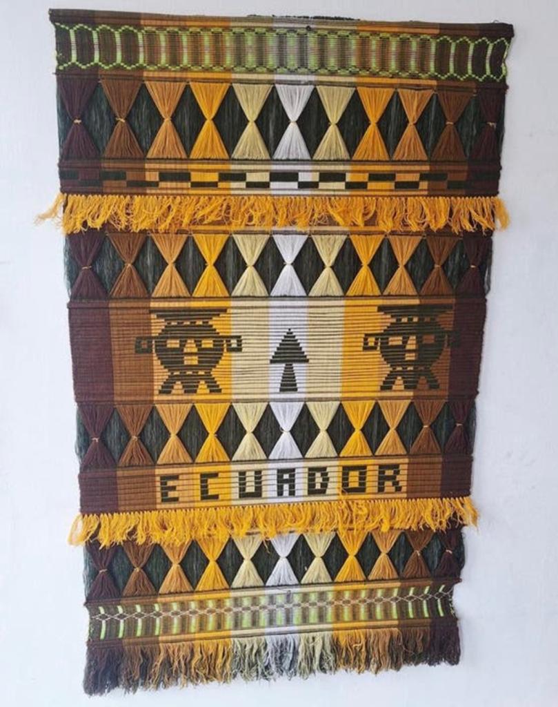 Vintage Wandkleed uit Ecuador, Ophalen, 140 cm, -, 90 cm
