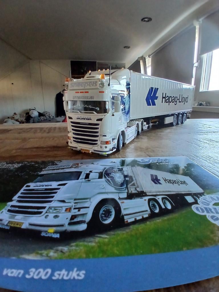 Scania Sneepels miniatuur 1:50, Ophalen, Zo goed als nieuw, Bus of Vrachtwagen, Tekno