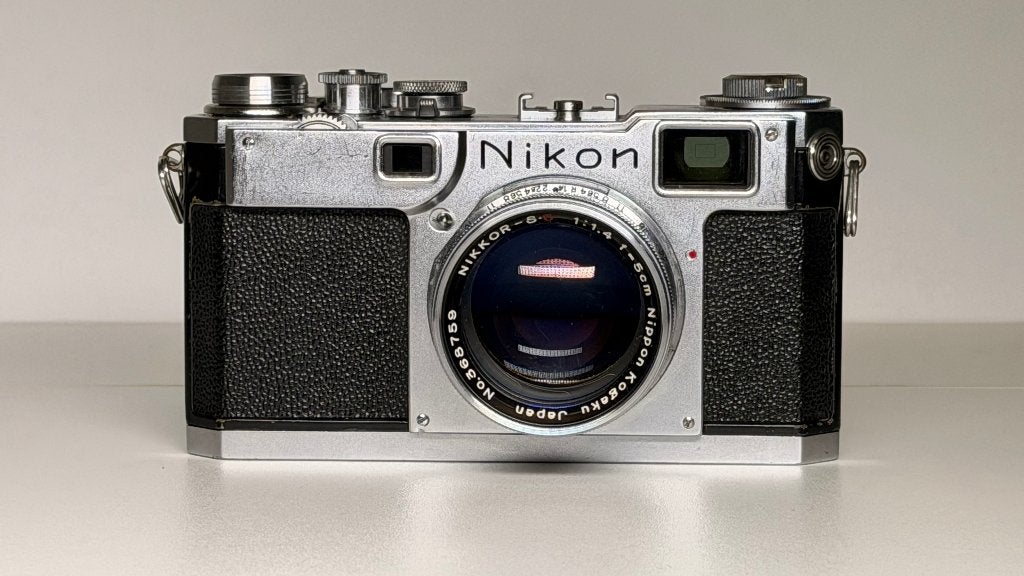 Nikon S2 met S.C. 50mm f/1.4 lens (Kogaku), Ophalen of Verzenden, Gebruikt, Spiegelreflex, Nikon