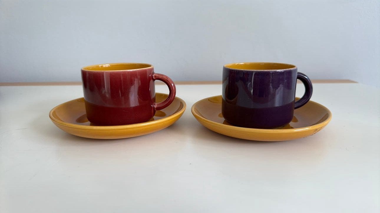 2 kop en schotels Driehoek Huizen, Ophalen of Verzenden