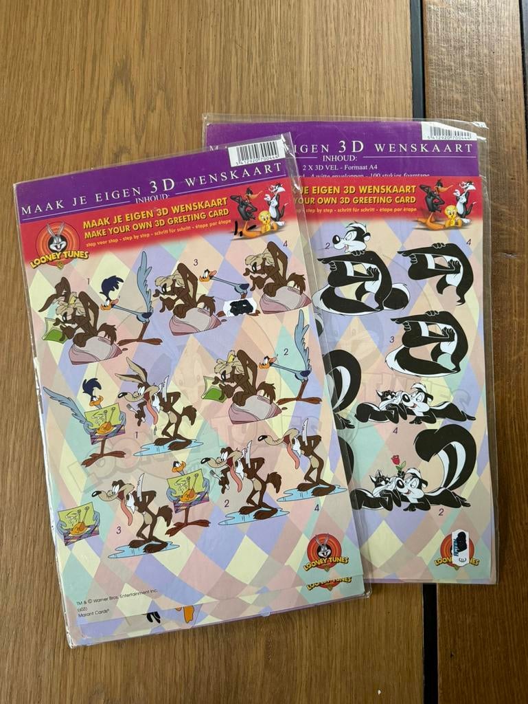 Looney Tunes 3D Wenskaarten, Ophalen of Verzenden, Looney Tunes, Gebruikt, Overige typen