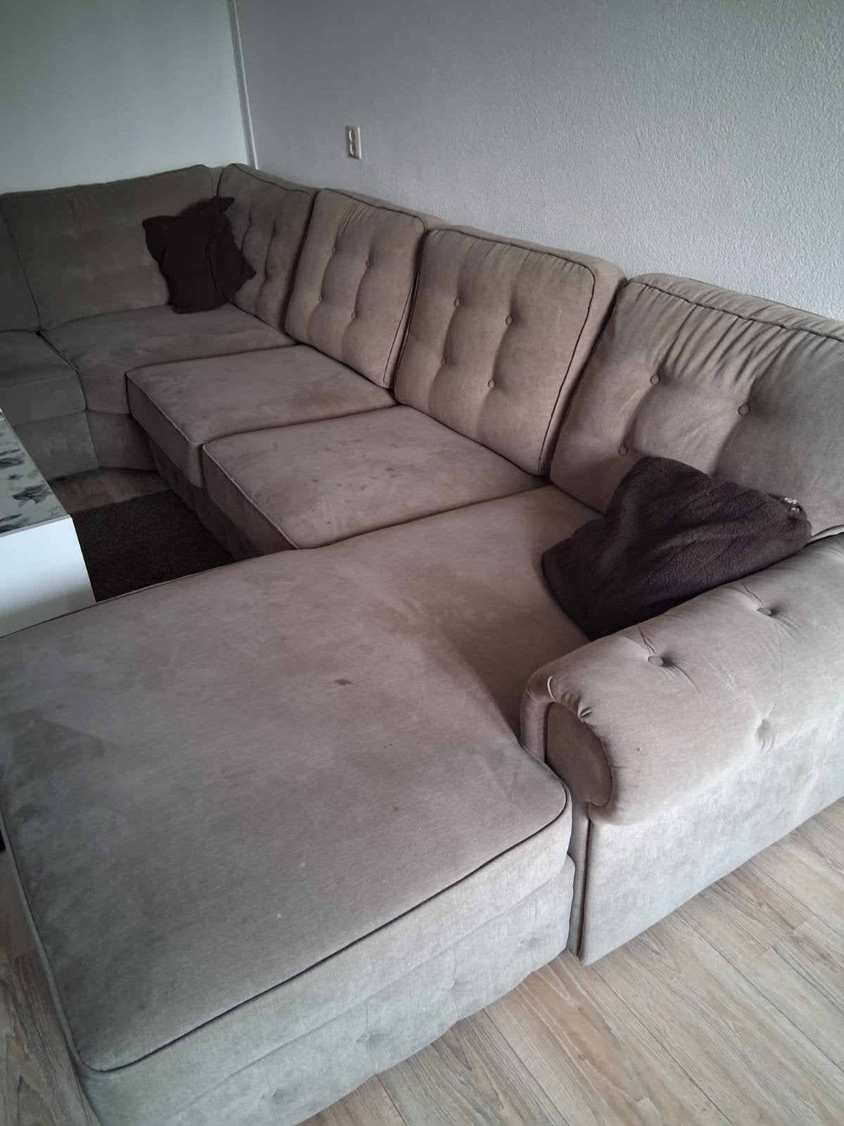 Gratis bank 311 x 230 cm, Ophalen, Stof, Hoekbank