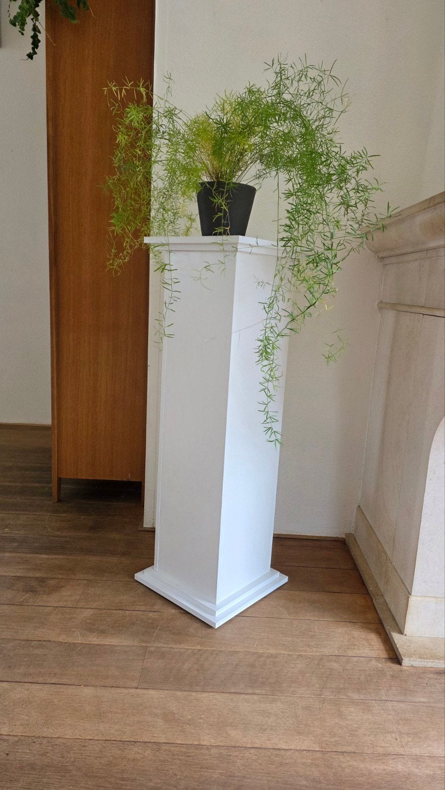 Nieuwe houten plantenzuil / sokkel - 100 cm hoog, Ophalen, Nieuw, Hout