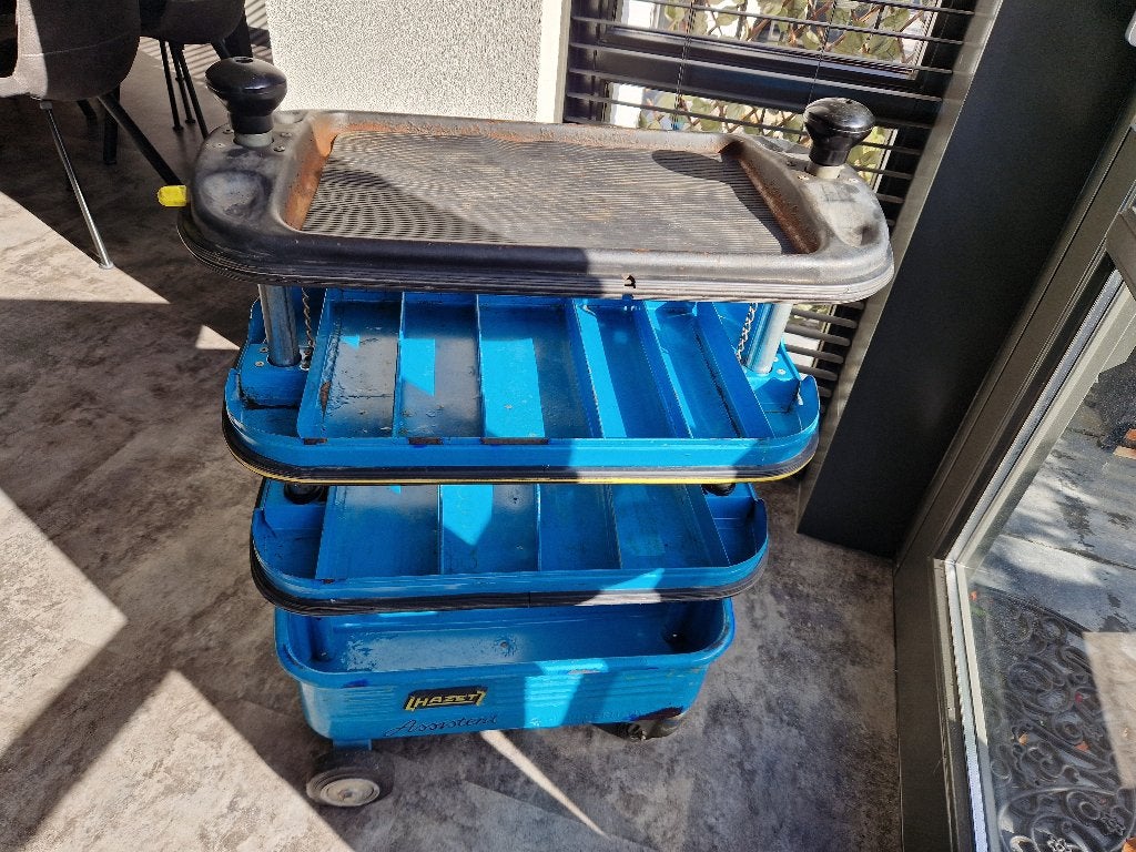 Vintage  Hazet gereedschapswagen / kar met gereedschap, Auto diversen, Ophalen, Gebruikt