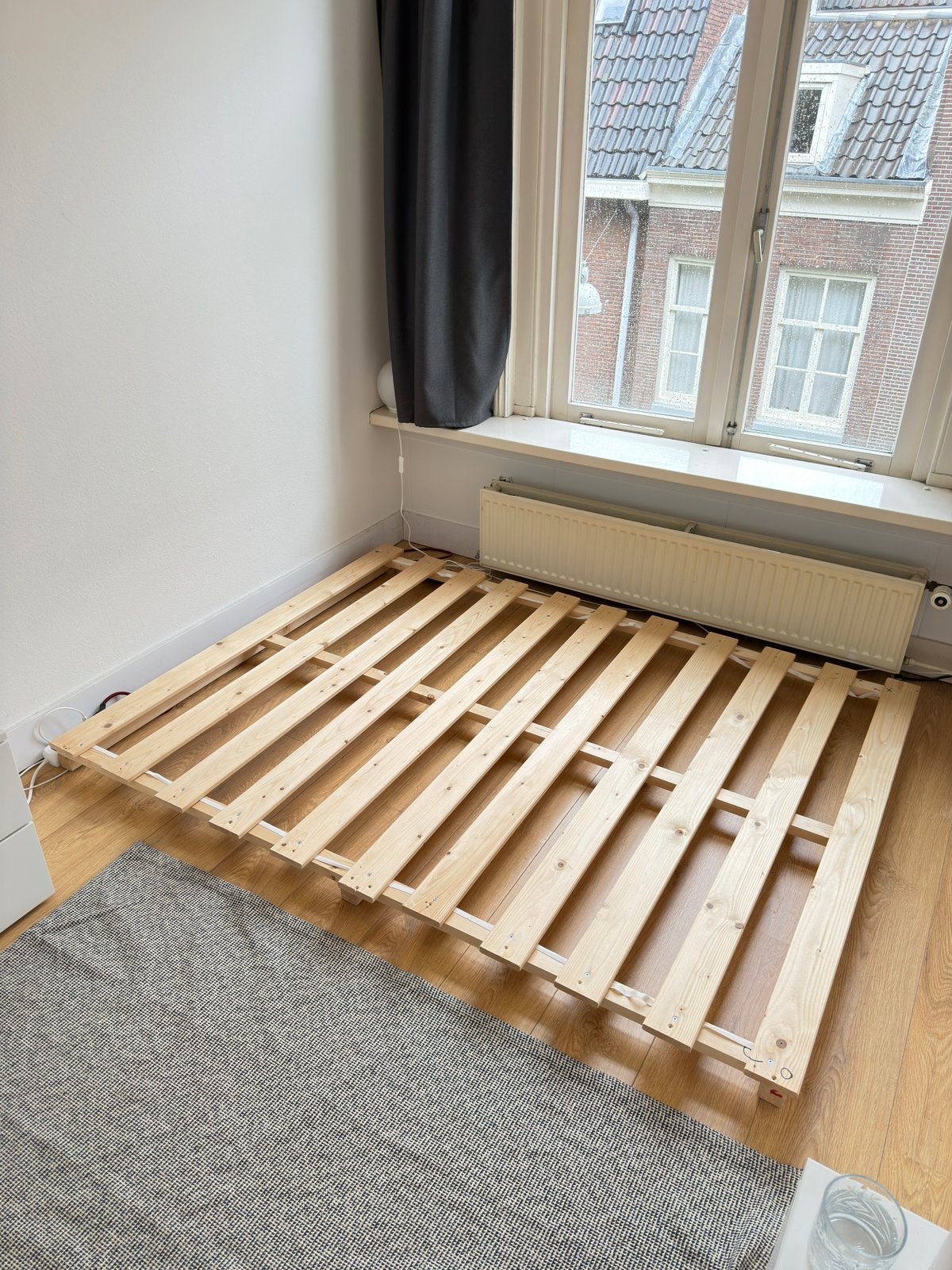 Lattenbodem en matras 140x200cm, Ophalen, Gebruikt, Tweepersoons, 140 cm
