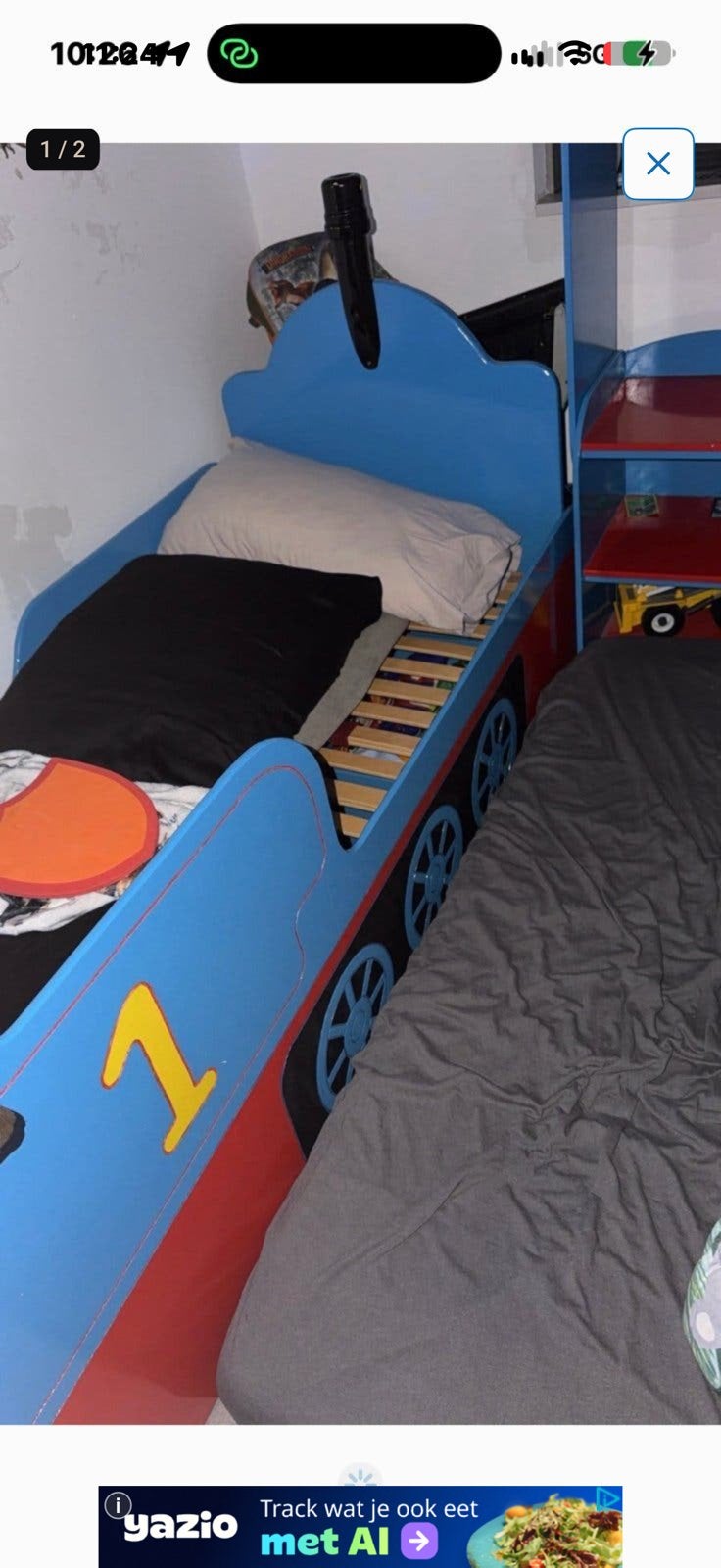 Thomas de trein peuterbed/bedden/bed/babykamer/peuterbed/hm, Ophalen, Zo goed als nieuw, Hoogslaper