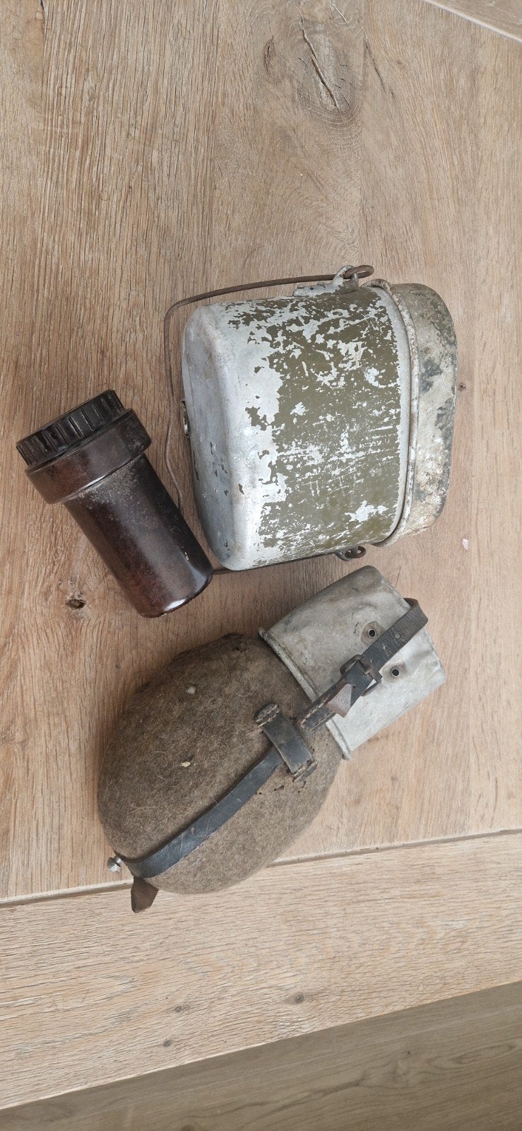Duits WO2 veldfles en eetketel set, Ophalen of Verzenden, Landmacht, Duitsland, Overige typen