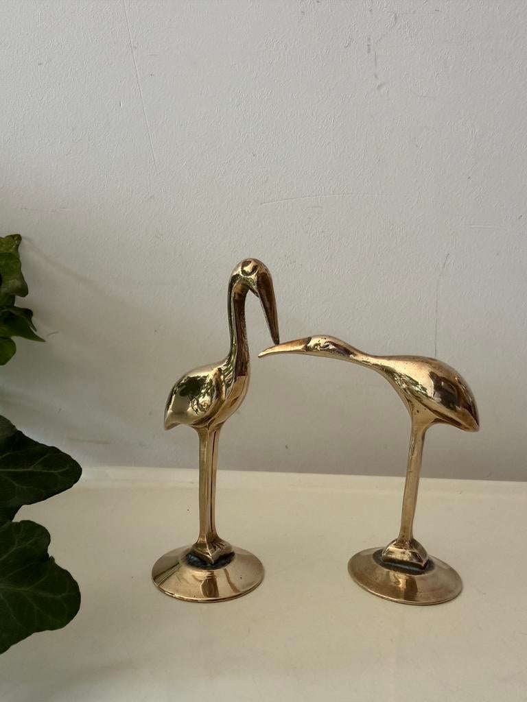 Set van twee messing vogels klein formaat, Ophalen of Verzenden, Zo goed als nieuw, Dier