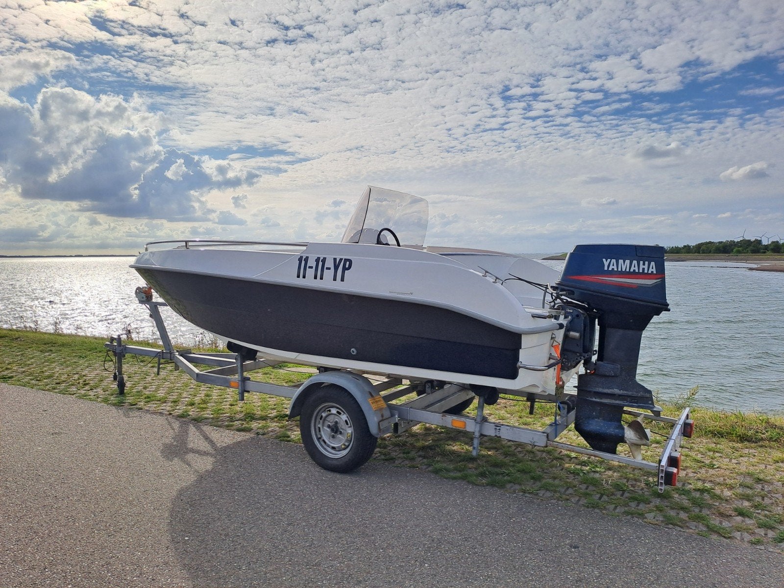 Prins 460 open consoleboot 60pk incl trailer, Watersport en Boten, Ophalen, Gebruikt, Tot 1.00 meter, Minder dan 70 pk