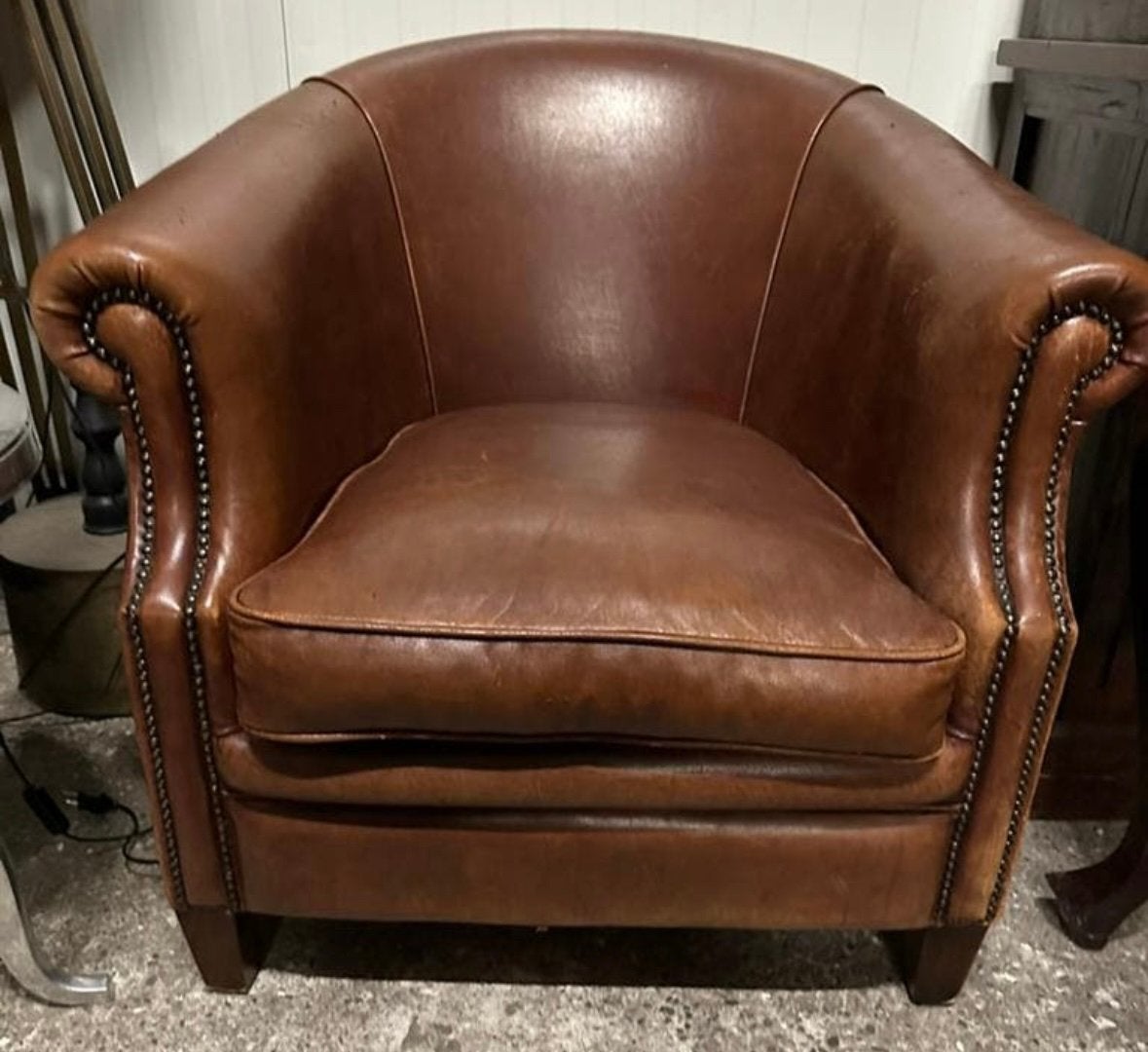Exclusieve Engelse clubfauteuil. Izgs, Ophalen, Gebruikt, ., Chesterfield