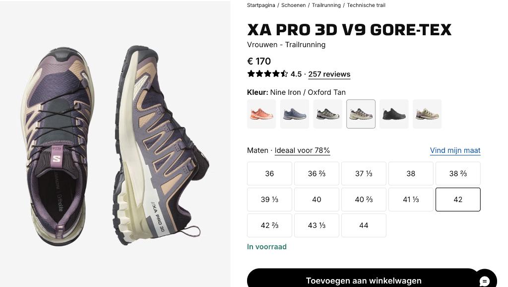 Salomon 42 Wandel/Bergschoenen - Dames, Sport en Fitness, Bergsport en Wandelen, Ophalen, Nieuw, Schoenen