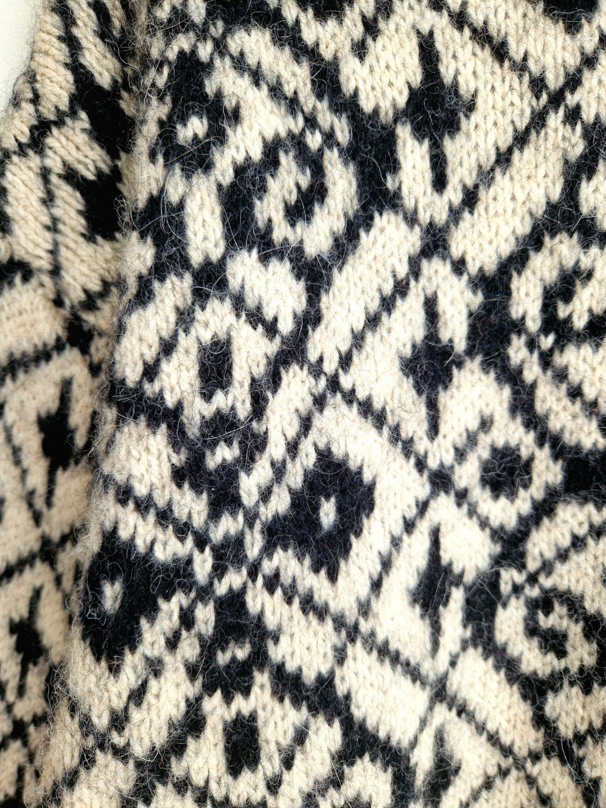 heerlijk zachte vintage wollen trui met print, Verzenden, Zo goed als nieuw, Maat 42/44 (L), Meerkleurig