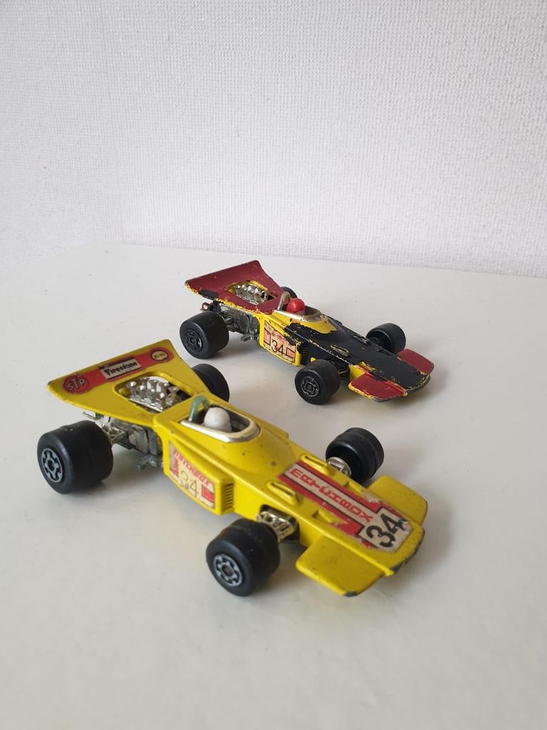 2 Vintage Modellen Matchbox Speedkings race auto's. 1971., Ophalen of Verzenden, Gebruikt, Auto
