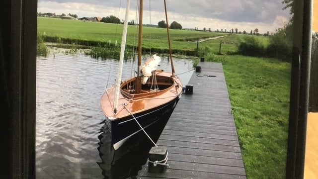 Valk zeilboot rolfok Polyester bodem, houten dek, trailer, Overige merken, Gebruikt, Open zeilboot, Ophalen of Verzenden