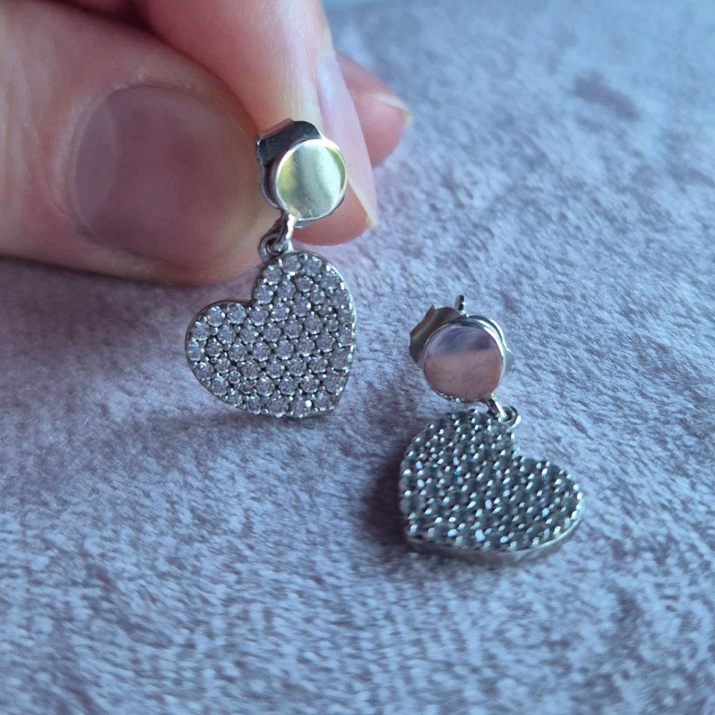 Zinzi oorbellen hartjes, Sieraden, Tassen en Uiterlijk, Oorbellen, Ophalen of Verzenden, Zo goed als nieuw, Zilver, Zilver