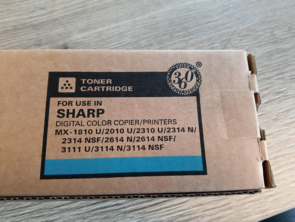 Nieuwe Cyan Toner voor Sharp Printers (MX-1810 t/m 3114), Ophalen of Verzenden, Nieuw, Toner, Sharp