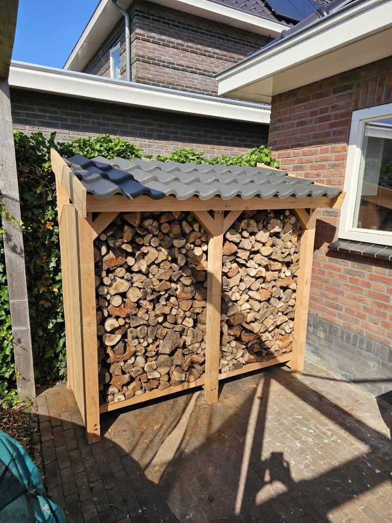 houtberging voor 2 kub houtopslag houthok nu €275,00, Minder dan 3 m³, Ophalen