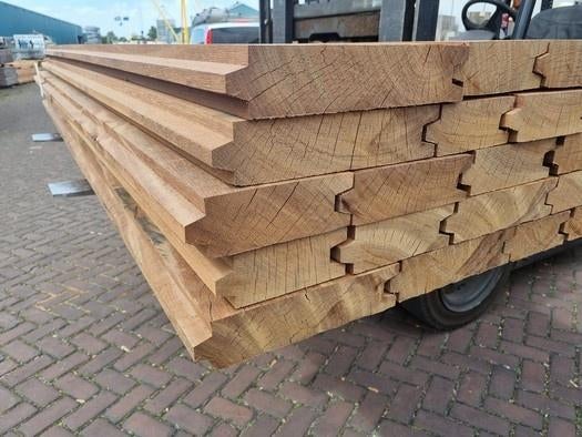 12.42 m2 Azobé hardhouten damwand 7 cm dik -nr: HP78, Tuin en Terras, Ophalen, Planken, Nieuw, Hardhout
