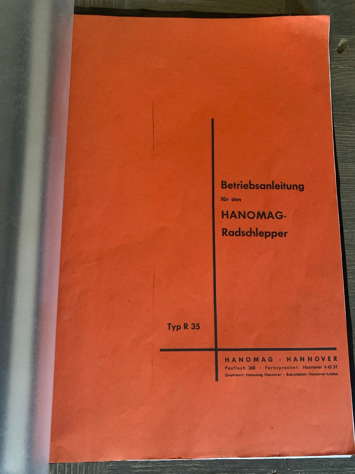 Hanomag R 35 Radschlepper Bedienungsanleitung, Ophalen of Verzenden, Gelezen, Werktuigbouwkunde
