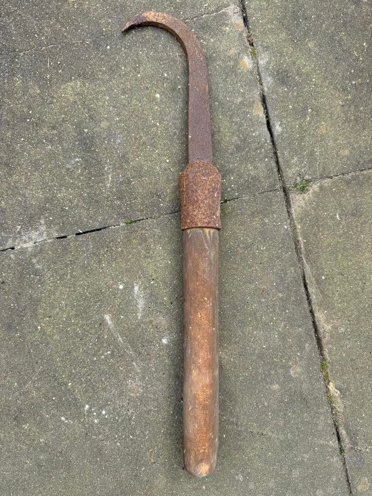Oude pikhaak met houten steel, Ophalen of Verzenden