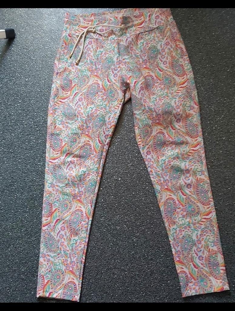 ZISO travelstof broek met paisley print maat 40, Overige kleuren, Ophalen of Verzenden, Zo goed als nieuw, Lang