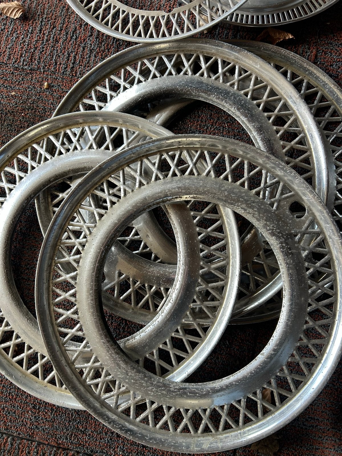 Aluminium wieldoppen/sierringen oldtimer, nieuw en gebruikt, Auto diversen, Ophalen of Verzenden