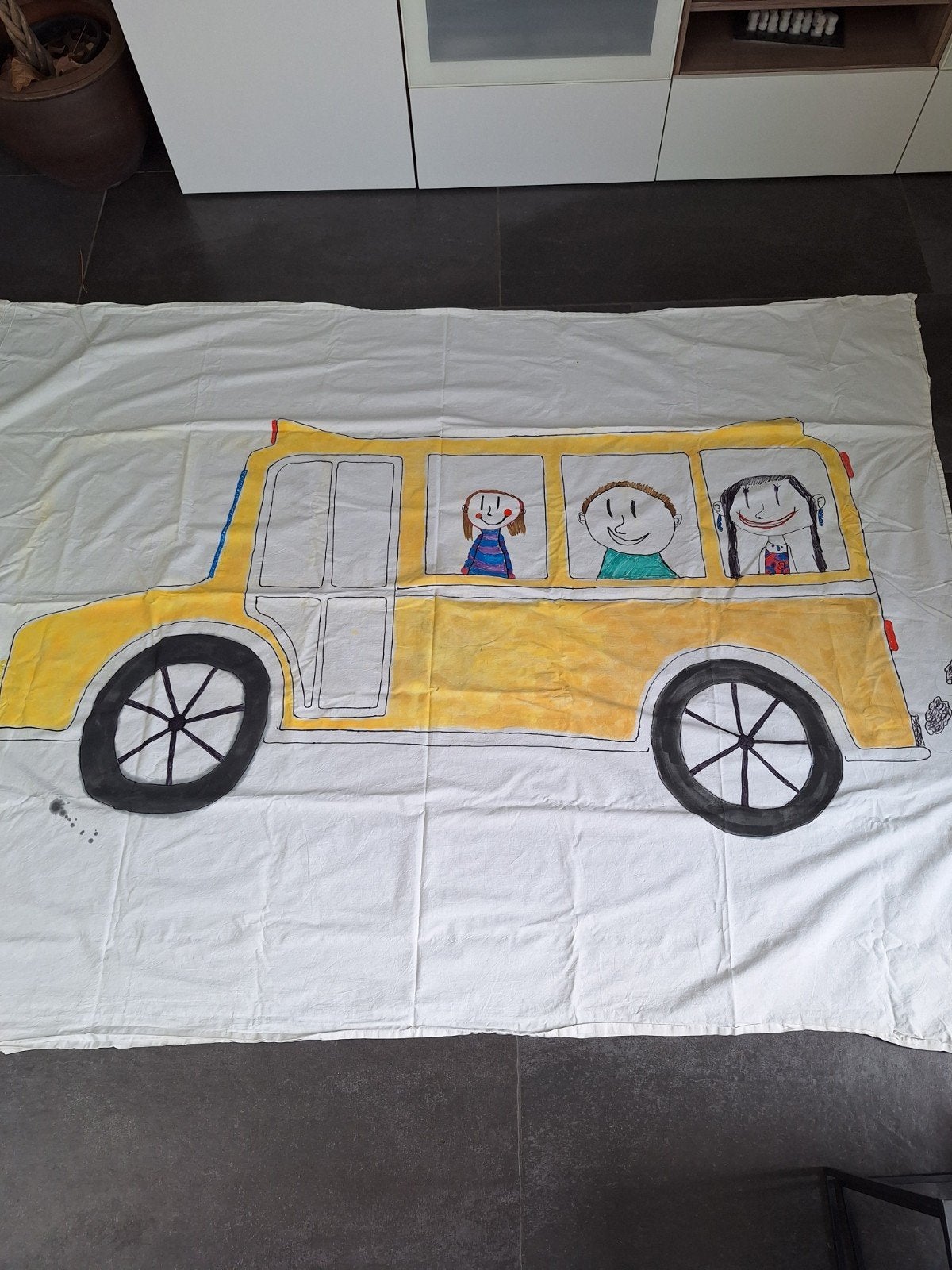 laken met bus afbeelding, Ophalen of Verzenden