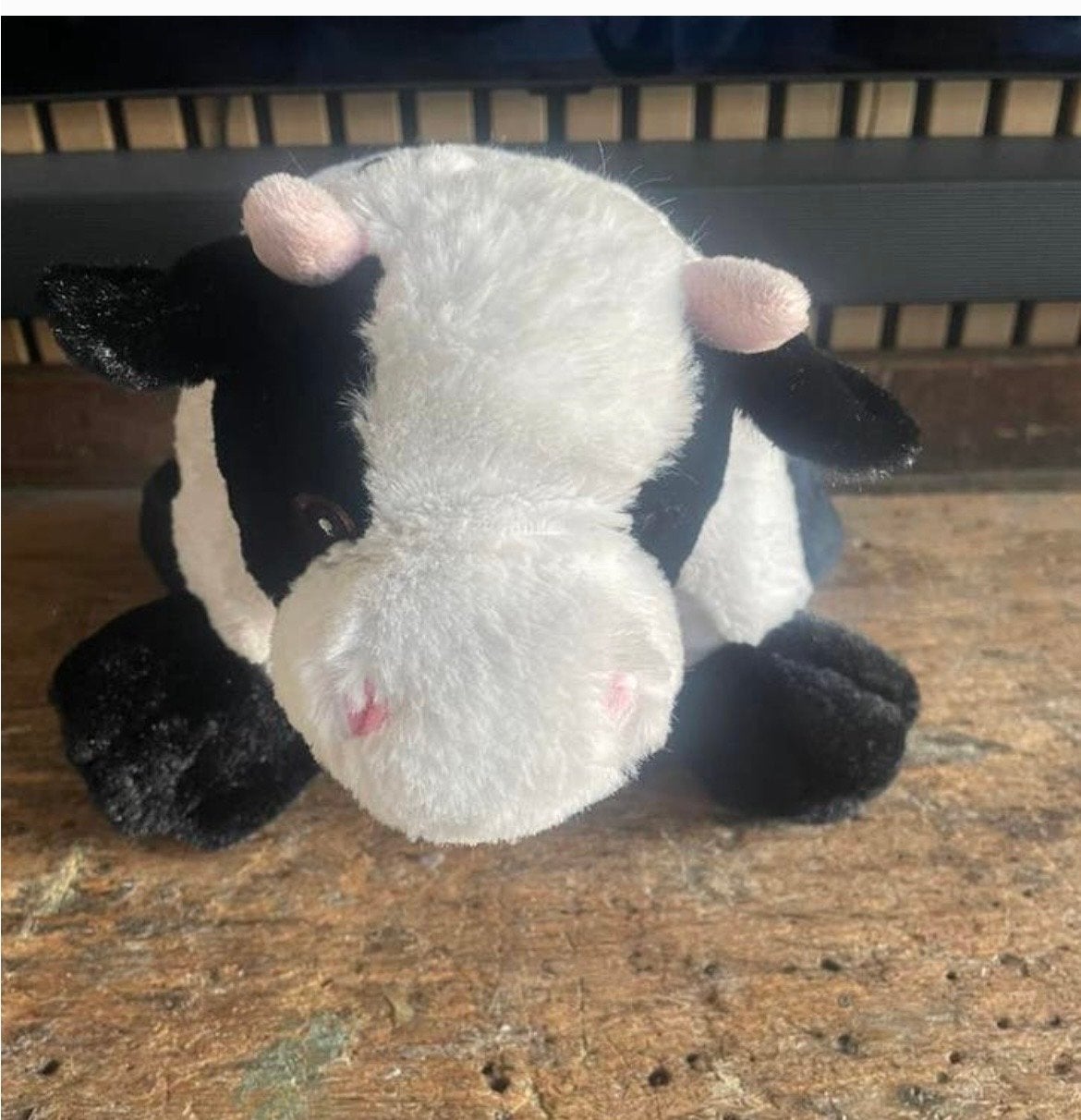 Koe knuffel en kussen, Ophalen of Verzenden, Gebruikt, Zwart, Koe