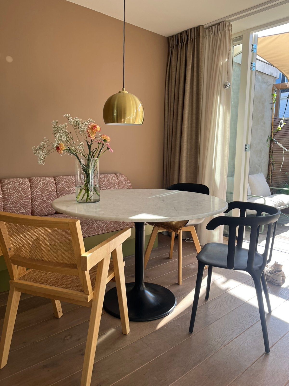 Eleonora Eettafel Marmer rond 120 cm, Ophalen, Gebruikt, Rond, Vijf personen of meer