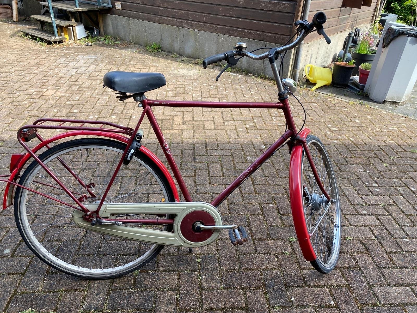 Vintage Damesfiets - Rood - Gebruikt, Overige merken, Velgrem, Ophalen of Verzenden, 53 tot 56 cm