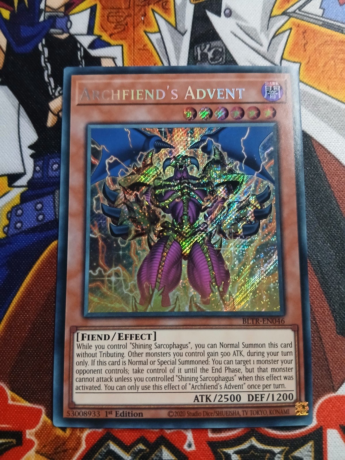 Archfiends Advent - Secret Rare BLTR - Yu-Gi-Oh, Hobby en Vrije tijd, Verzamelkaartspellen | Yu-gi-Oh!, Ophalen of Verzenden, Zo goed als nieuw