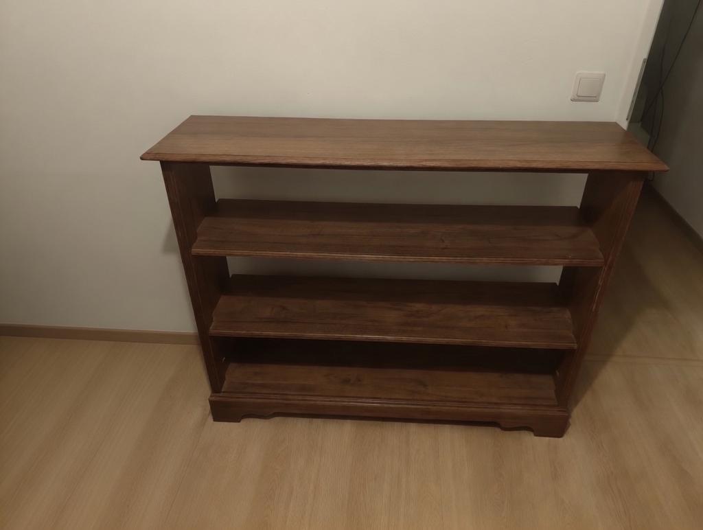Antieke houten boekenkast met 3 planken, Huis en Inrichting, Kasten | Boekenkasten, Ophalen, Met plank(en), Gebruikt, 100 tot 150 cm